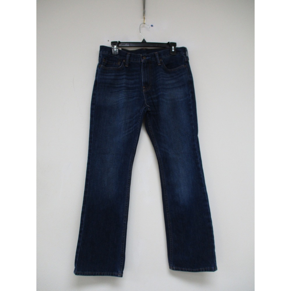 Abercrombie & Fitch Jeans Men 30x30 Blue Bootcut Dark Wash 100% Cotton Denim